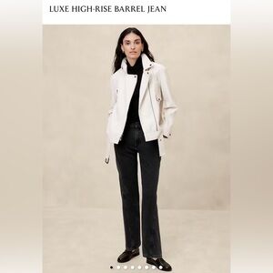 Luxe High-Rise Barrel Jeans (Black)